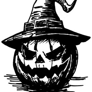 Hexenkürbis Ausmalbild (kostenlos bis Halloween) [Digital]
