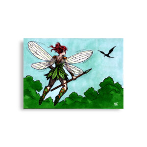 Drache im Feenwald Kunstdruck