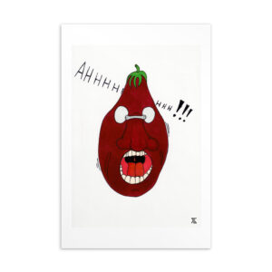 Angst Aubergine Standard-Postkarte