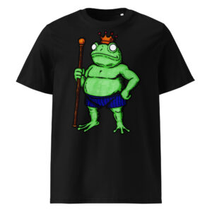 Unisex Bio-Vegan T-Shirt Froschkönig grün